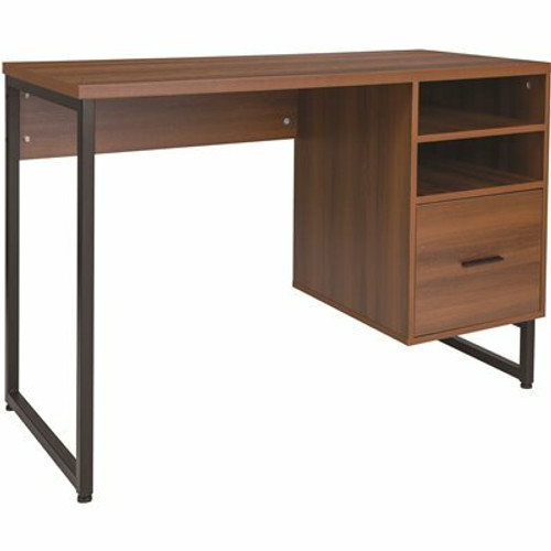 Carnegy Avenue 45 in. Rectangular Rustic 1 Drawer Computer Desks with File Storage