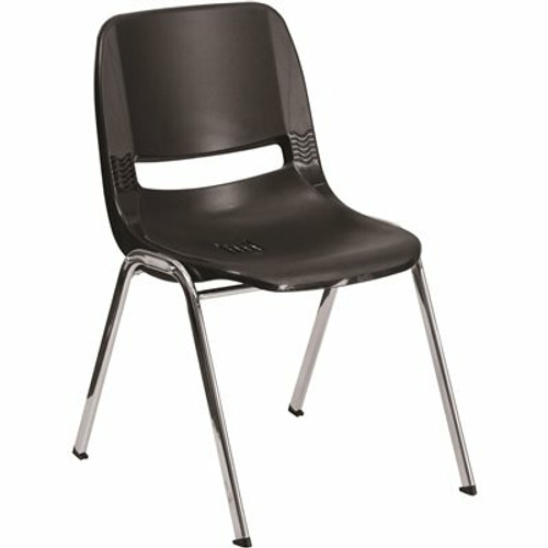 Carnegy Avenue Black Plastic/Chrome Frame Side Chair 312248192