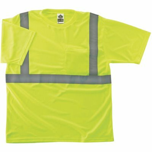 Ergodyne GloWear 8289 X-Large Hi Vis Lime Type R Class 2 T-Shirt