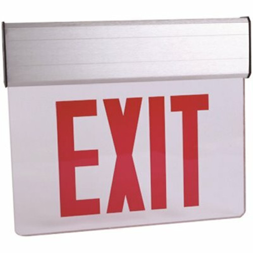 Commercial Electric 120-Volt to 277-Volt with Ni-Cad 4.8-Volt Edge Lit Integrated LED Red Exit Sign Commercial Electric 120-Volt to 277-Volt with Ni-Cad 4.8-Volt Edge Lit Integrated LED Red Exit Sign