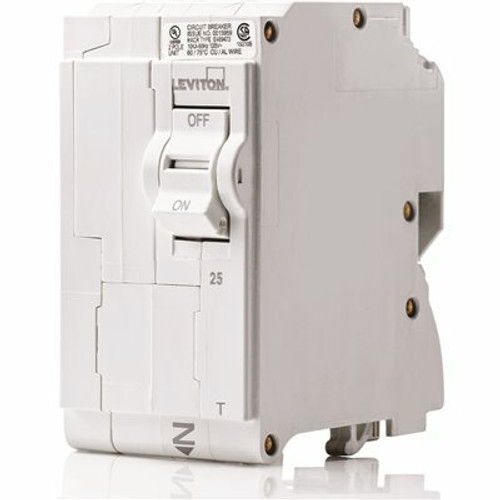 Leviton Branch Circuit Breaker, Standard 2-Pole 25 Amp, 120-Volt/240-Volt, Thermal Magnetic LB225-TR