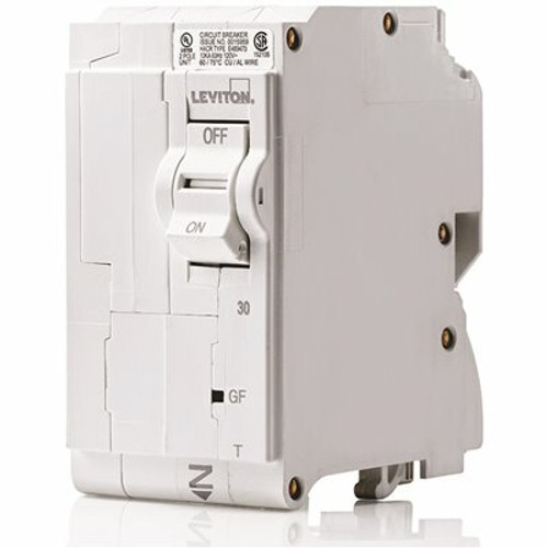 Leviton Branch Circuit Breaker, GFCI 2-Pole 30 Amp, 120-Volt/240-Volt, Thermal Magnetic LB230-GFR Leviton Branch Circuit Breaker, GFCI 2-Pole 30 Amp, 120-Volt/240-Volt, Thermal Magnetic LB230-GFR
