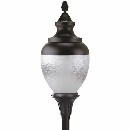 LiteCo Black Outdoor Type 5 LED Post Top Acorn with Aluminum Top