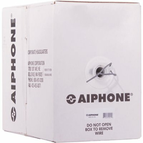 AIPHONE Shielded 22 AWG 2-Conductor Wire, 1000 ft. L