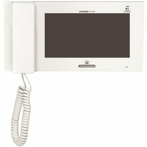 AIPHONE JP Series Surface Mount 1-Channel Color Video Touchscreen Sub-Master Station Intercom with Handset, White