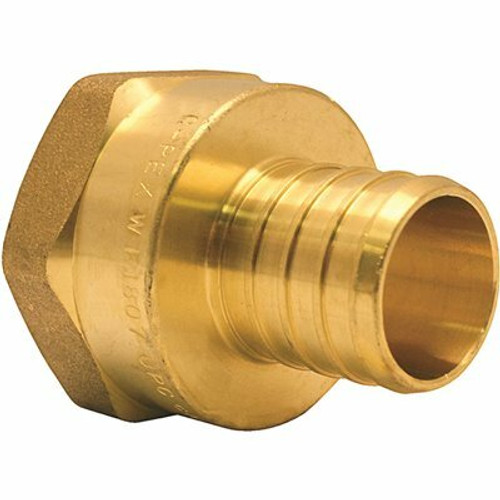 Apollo 3/4 in. Brass PEX-B Barb x 3/4 in. Female Pipe Thread Adapter Pro Pack (25-Pack)
