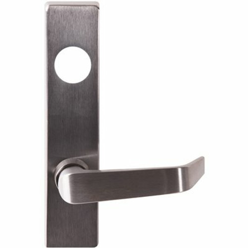 DETEX 10 Series Satin Chrome Grade 1 Exit Trim, Classroom Function, S Lever, Less Cylinder, Right Hand Reverse 313257744 DETEX 10 Series Satin Chrome Grade 1 Exit Trim, Classroom Function, S Lever, Less Cylinder, Right Hand Reverse 313257744