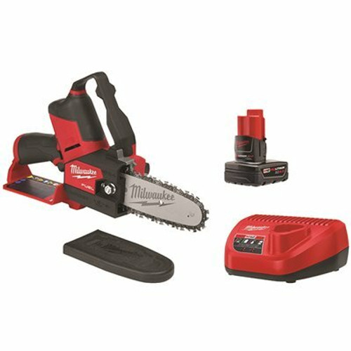 Milwaukee M12 FUEL 12V Lithium-Ion Brushless Battery 6 in. HATCHET Pruning Saw Kit with 4.0 Ah Battery and Charger