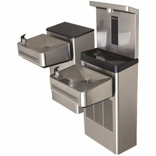 HAWS Wall Mount Hi-Lo ADA Water Cooler Drinking Fountain with Bottle Filler HAWS Wall Mount Hi-Lo ADA Water Cooler Drinking Fountain with Bottle Filler