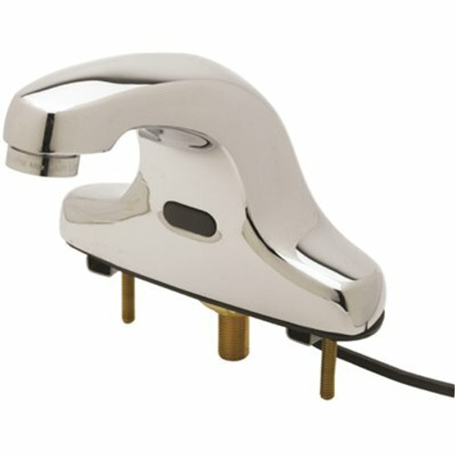 T&S Sensor Touchless Faucet 4 in. Deck Mount Faucet in Polished Chrome Plated Brass 313833998 T&S Sensor Touchless Faucet 4 in. Deck Mount Faucet in Polished Chrome Plated Brass 313833998