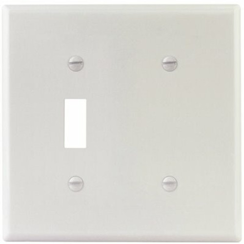 Titan3 White Smooth 2-Gang Toggle/Blank Standard Metal Wall Plate, 10 Count Titan3 White Smooth 2-Gang Toggle/Blank Standard Metal Wall Plate, 10 Count