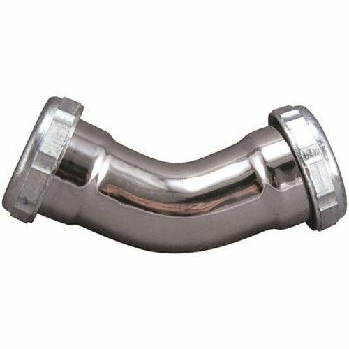 KEENEY 1-1/4 in. x 1-1/4 in. 22-Gauge Brass 45-Degree Elbow Fitting, Chrome