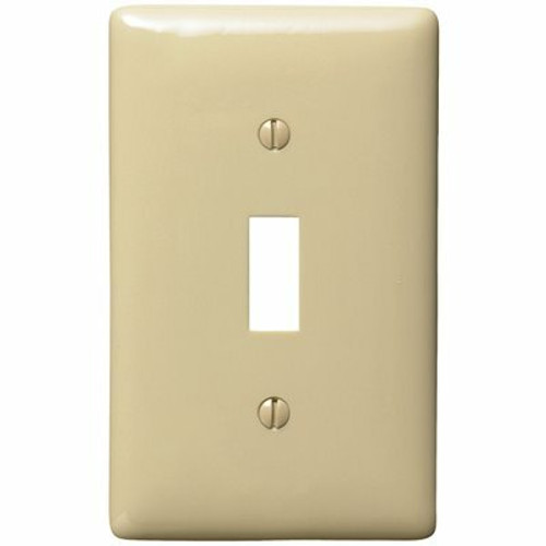 HUBBELL WIRING 1-Gang Ivory Medium Size Toggle Wall Plate HUBBELL WIRING 1-Gang Ivory Medium Size Toggle Wall Plate