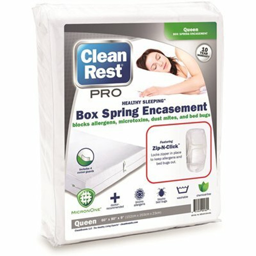 CLEAN REST Pro Box Spring Encasement Polyester Queen Mattress Cover (Retail)