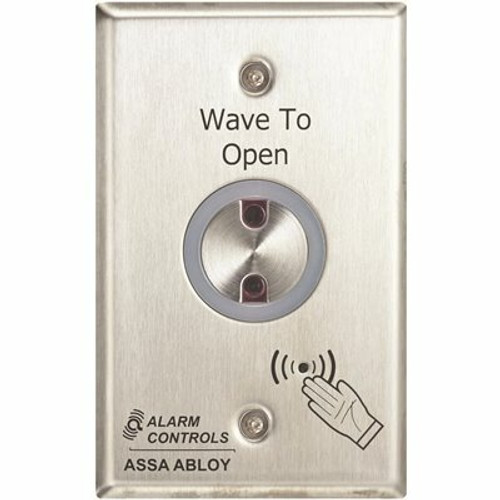 ALARM CONTROLS Stainless Steel Infrared Wave to Open Touchplate ALARM CONTROLS Stainless Steel Infrared Wave to Open Touchplate