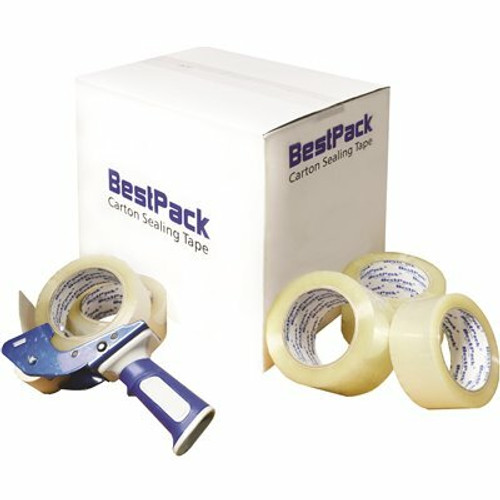 48 mm x 100 m 2.0 MIL BL20 Clear Packing Tape (Case of 36)