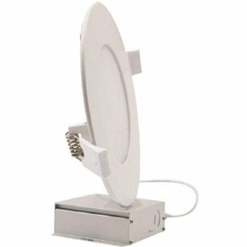 6 in. Selectable CCT Ultra-Slim Canless Integrated LED Recessed Light Trim for Shallow Ceiling Round Wet Location 315188179