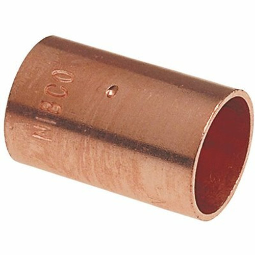 NIBCO 3/8 in. Copper Pressure Cup x Cup Coupling Fitting with Dimple Stop