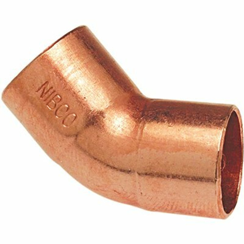NIBCO 5/8 in. Copper Pressure Cup x Cup 45 Degree Elbow Fitting NIBCO 5/8 in. Copper Pressure Cup x Cup 45 Degree Elbow Fitting