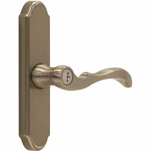 LARSON Nickel M2 Door Lever Kit with Keyed Lock