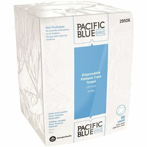Pacific Blue Select A300 Disposable Patient Care Wiper, 1/4 Fold (55 Wipers Per Inner Pack)