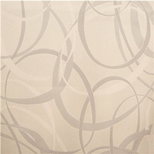 Fabtex 144 in. W x 84 in. H Twirl Pattern Privacy Curtain in Frost