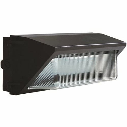 Halco 400-Watt Equivalent 120-Watt Outdoor Integrated LED Bronze Wall Pack Light Cool White, 4000K