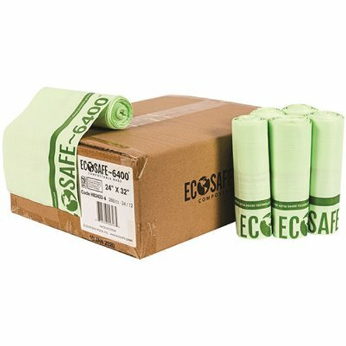 0.6 mil 24 in. x 32 in. 13 Gal. Compostable Can Liners (288 per case) 0.6 mil 24 in. x 32 in. 13 Gal. Compostable Can Liners (288 per case)