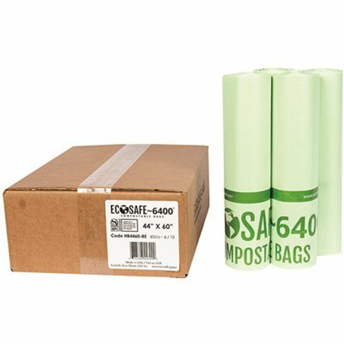 0.85 mil 44 in. x 60 in. 60 Gal. Compostable Can Liners (60 per case) 0.85 mil 44 in. x 60 in. 60 Gal. Compostable Can Liners (60 per case)