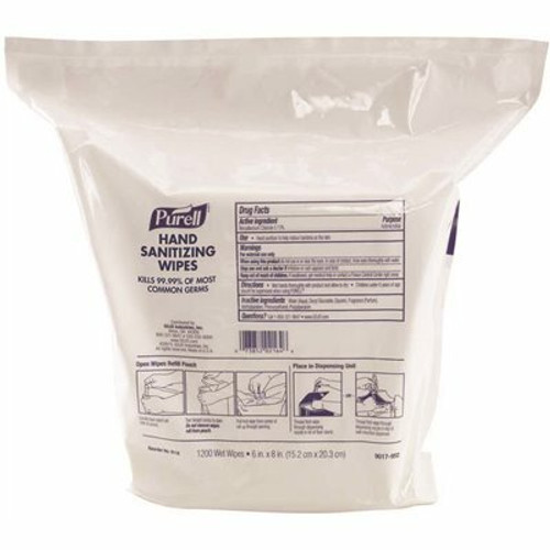 Hand Sanitizing Wipes Refill for High Capacity Wall and Floor Stand Wipe Dispenser (1200-Count Per Pack/2-Pack Per Case) Hand Sanitizing Wipes Refill for High Capacity Wall and Floor Stand Wipe Dispenser (1200-Count Per Pack/2-Pack Per Case)