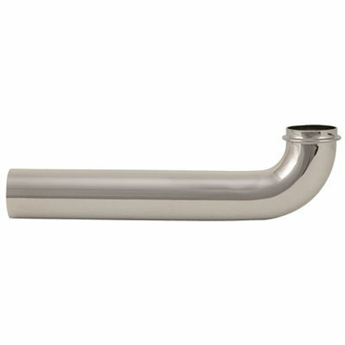 KEENEY 1-1/4 in. x 15 in. 17-Gauge Brass Wall Bend, Chrome KEENEY 1-1/4 in. x 15 in. 17-Gauge Brass Wall Bend, Chrome