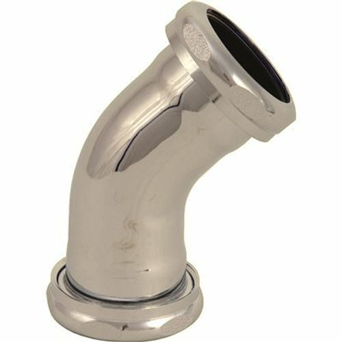 KEENEY 1-1/2 in. x 1-1/2 in. 22-Gauge Chrome Brass Slip Joint 45-Degree Coupling