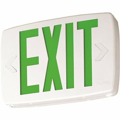 Lithonia Lighting Contractor Select LQM Series 120/277-Volt Integrated LED White and Green Exit Sign Lithonia Lighting Contractor Select LQM Series 120/277-Volt Integrated LED White and Green Exit Sign