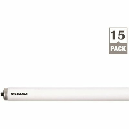Sylvania 110-Watt Equivalent Linear T12 Tube Fluorescent Light Bulb Cool White, 15 Count