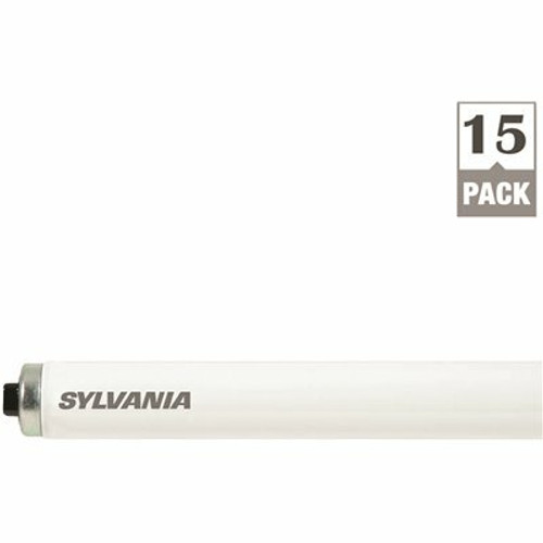 Sylvania 85-Watt Equivalent Linear T12 Tube Fluorescent Light Bulb Cool White, 15 Count
