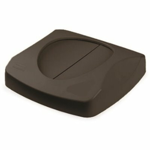 Rubbermaid Commercial Products Untouchable 23 Gal. Black Square Trash Can Swing Top Lid Rubbermaid Commercial Products Untouchable 23 Gal. Black Square Trash Can Swing Top Lid
