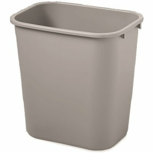 Rubbermaid Commercial Products 7 gal. Gray Rectangular Deskside Trash Can Rubbermaid Commercial Products 7 gal. Gray Rectangular Deskside Trash Can