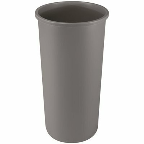 Rubbermaid Commercial Products 22 Gal. Gray Round Trash Container Rubbermaid Commercial Products 22 Gal. Gray Round Trash Container