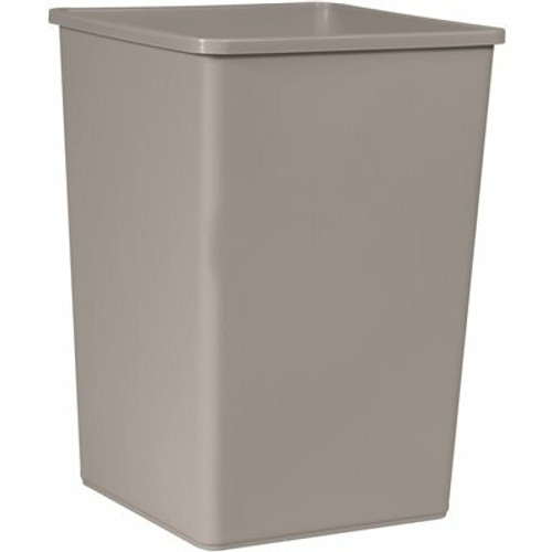Rubbermaid Commercial Products Untouchable 35 Gal. Gray Square Open Top Trash Can Rubbermaid Commercial Products Untouchable 35 Gal. Gray Square Open Top Trash Can