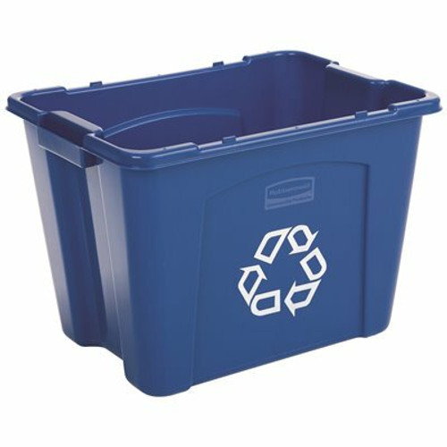 Rubbermaid Commercial Products 14 Gal. Blue Recycling Bin Rubbermaid Commercial Products 14 Gal. Blue Recycling Bin
