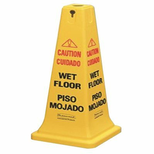 Rubbermaid Commercial Products 36 in. Cone Yellow Caution Wet Floor Sign Rubbermaid Commercial Products 36 in. Cone Yellow Caution Wet Floor Sign