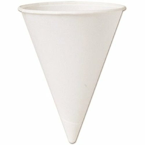 4.25 oz. White Paper Cone Cups (5000 per Pack)