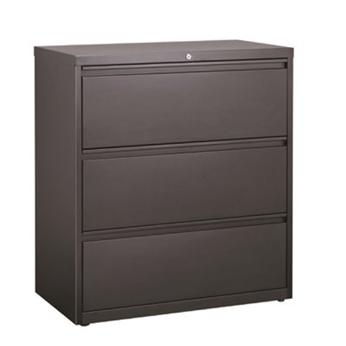 Hirsh 36 in. W 3-Drawer Charcoal Metal Lateral File Cabinet for Home and Office, Holds Letter, Legal and A4 Hanging Folders Hirsh 36 in. W 3-Drawer Charcoal Metal Lateral File Cabinet for Home and Office, Holds Letter, Legal and A4 Hanging Folders
