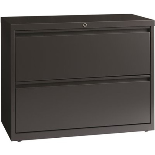 Hirsh 36 in. W 2-Drawer Charcoal Metal Lateral File Cabinet for Home and Office, Holds Letter, Legal and A4 Hanging Folders Hirsh 36 in. W 2-Drawer Charcoal Metal Lateral File Cabinet for Home and Office, Holds Letter, Legal and A4 Hanging Folders
