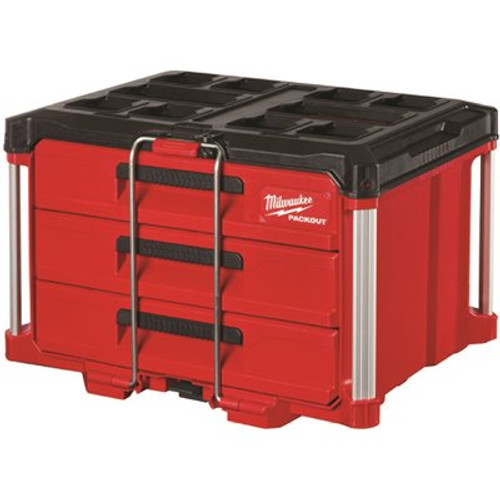 Milwaukee PACKOUT 22 in. Modular 3-Drawer Tool Box with Metal Reinforced Corners