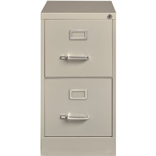 Hirsh 26.5 in. D 2-Drawer Light Gray Metal Letter Width 15 in. W Vertical File Cabinet Commercial Grade Hirsh 26.5 in. D 2-Drawer Light Gray Metal Letter Width 15 in. W Vertical File Cabinet Commercial Grade