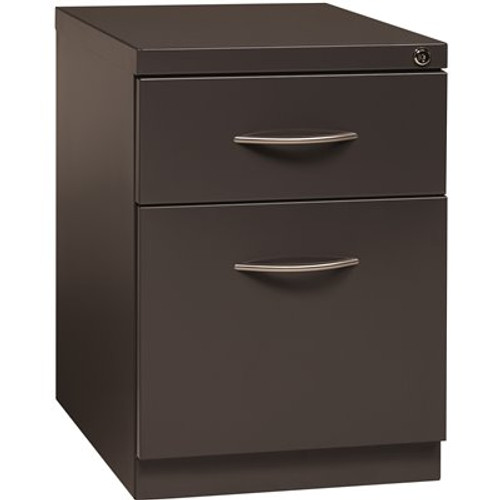 Hirsh 20 in. D 2-Drawer Charcoal Metal Letter Width 15 in. W Mobile Pedestal File Cabinet Box-File with Arch Pull Hirsh 20 in. D 2-Drawer Charcoal Metal Letter Width 15 in. W Mobile Pedestal File Cabinet Box-File with Arch Pull