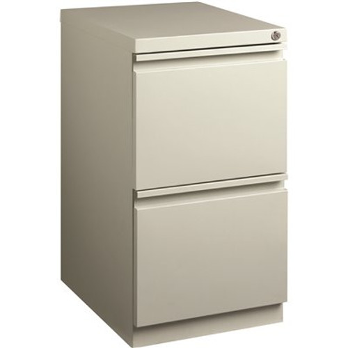 Hirsh 20 in. D 2-Drawer Light Gray Metal Letter Width 15 in. W Mobile Pedestal File Cabinet File-File Hirsh 20 in. D 2-Drawer Light Gray Metal Letter Width 15 in. W Mobile Pedestal File Cabinet File-File