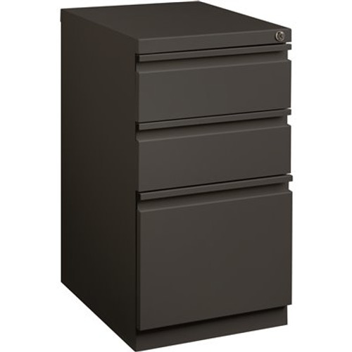 Hirsh 20 in. D 3-Drawer Charcoal Metal Letter Width 15 in. W Mobile Pedestal File Cabinet Box-Box-File Hirsh 20 in. D 3-Drawer Charcoal Metal Letter Width 15 in. W Mobile Pedestal File Cabinet Box-Box-File