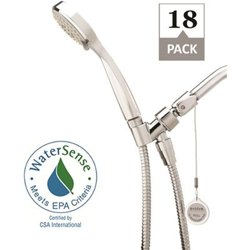 ShowerStart 3-Spray with Hot Water Saving Thermostatic Valve Wall Mount Handheld Shower Head 1.5 GPM in Chrome, 18-Pack